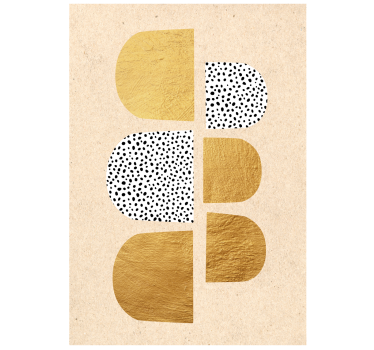 Abstract art gold texture poster - TenStickers