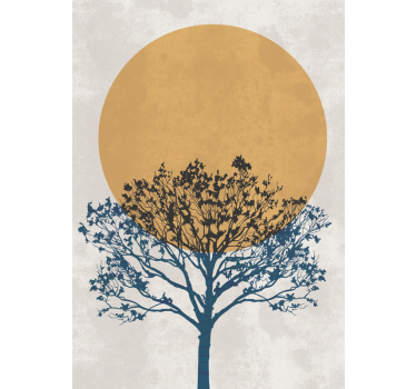 Sunrise and tree wall poster - TenStickers