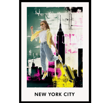 New York Collage living room poster - TenStickers