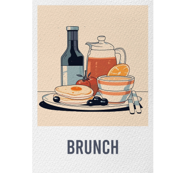 Brunch living room poster - TenStickers