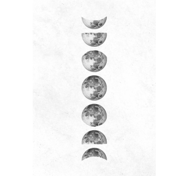Moon phases aesthetic poster - TenStickers