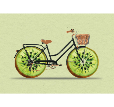 Kiwi Bike Wall Art poster - TenStickers