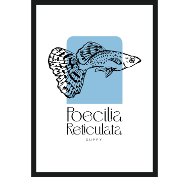 Guppy fish wall art poster - TenStickers