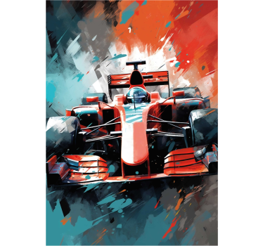 Red car f1wall poster - TenStickers