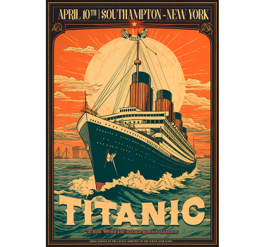 Titanic's maiden voyage vintage poster - TenStickers