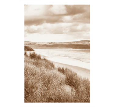 Coastal scenery sepia tones wall art poster - TenStickers