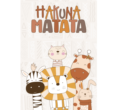 Hakuna matata design children's room poster - TenStickers