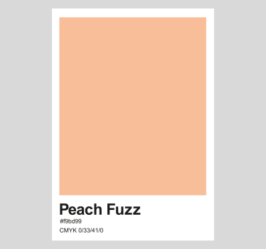 Peach fuzz monocolor design wall poster - TenStickers