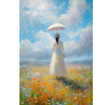 Printemps impressionism woman design art poster - TenStickers