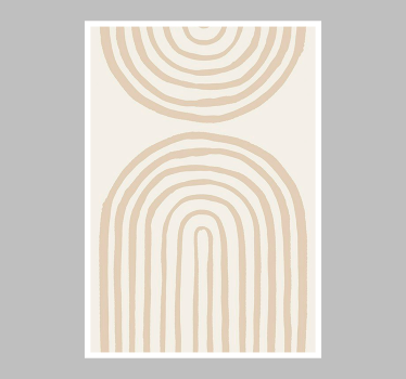 Soft lines in beige abstract poster - TenStickers