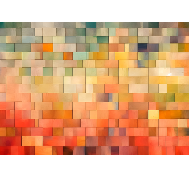 Squares of color abstract poster - TenStickers