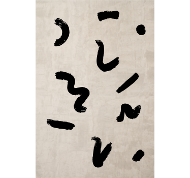 brush shapes in black scandinavian poster - TenStickers