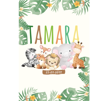Jungle Animals Custom Nursery Wall Decor - TenStickers