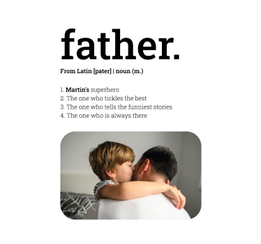 Father description word wall poster - TenStickers