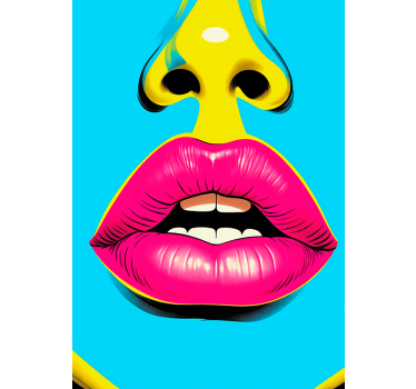 sexy mouth pop art poster - TenStickers