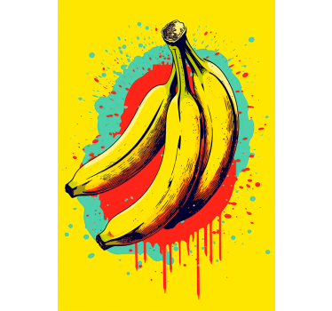 three bananas pop art poster - TenStickers