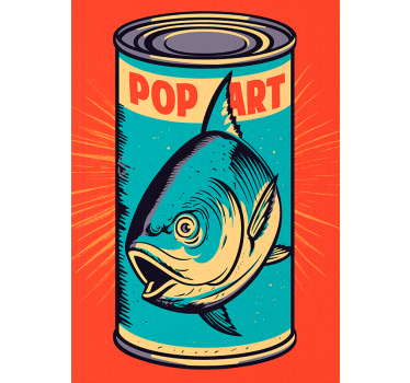 Pop art poster tuna can print - TenStickers
