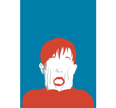 Scared kid poster - TenStickers