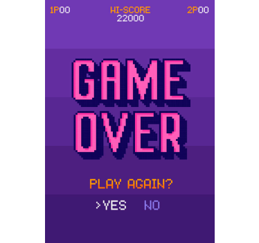 Game over video game wall poster - TenStickers