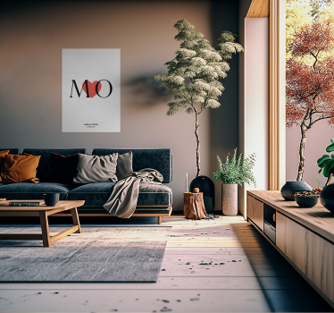 Initials custom love personalise poster - TenStickers