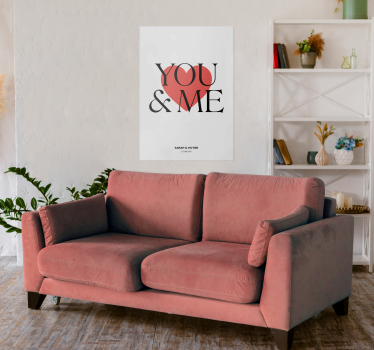 You and me custom personalise poster - TenStickers