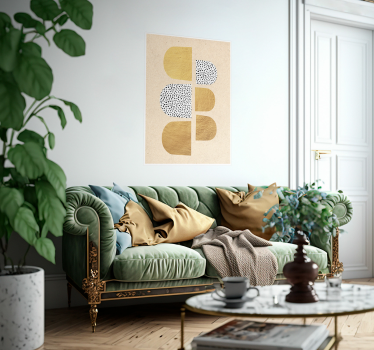 Abstract art gold texture poster - TenStickers