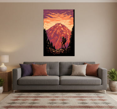 Adventure in mountains landscape poster - TenStickers