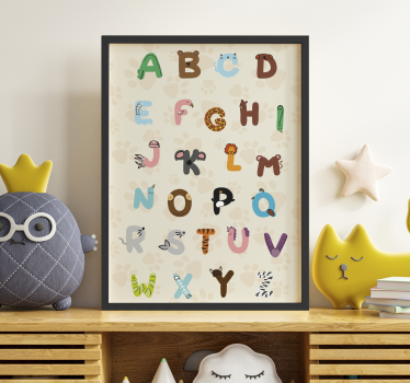 Animal alphabet nursery poster - TenStickers