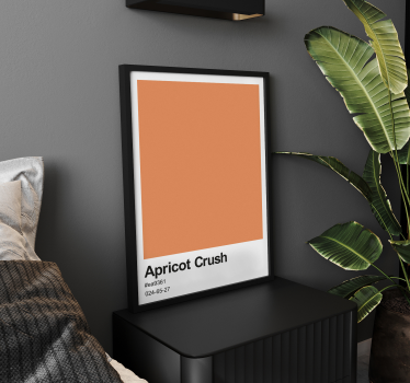 Apricot crush monocolor design wall art poster - TenStickers