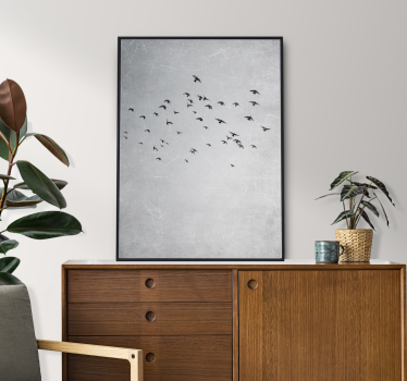 Birds flying animal design bedroom wall poster - TenStickers