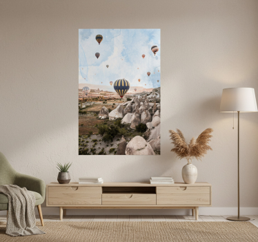 Cappadocia air balloons city poster - TenStickers