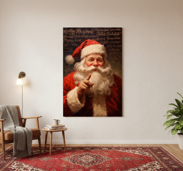 Christmas poster santa claus portrait - TenStickers