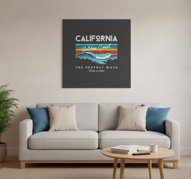 City poster california beach waves art - TenStickers
