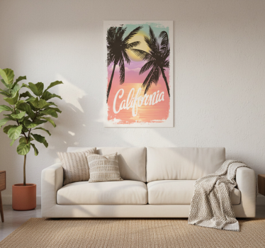 City poster californian sunset vibes - TenStickers