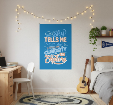 "curiosity is the key to discovery poster for teenager" - TenStickers