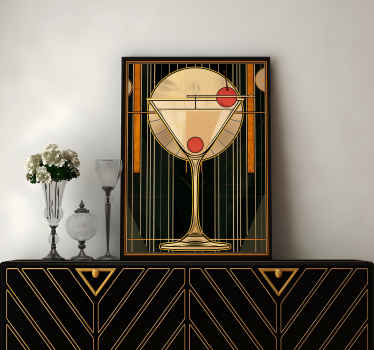 Dry martini Art Déco poster - TenStickers