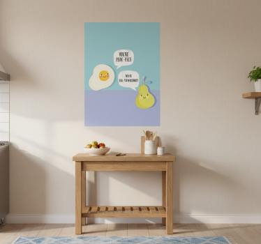 Egg-cellent pear kitchen poster - TenStickers