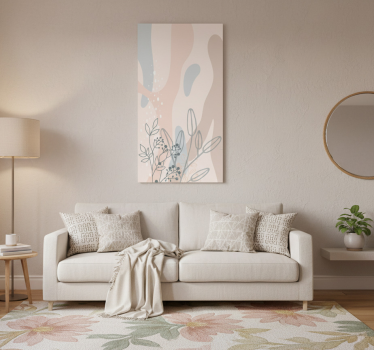Elegant floral silhouette flowers poster - TenStickers