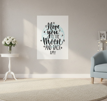 Event poster i love you moon - TenStickers