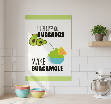 Funny avocado pun kitchen poster - TenStickers