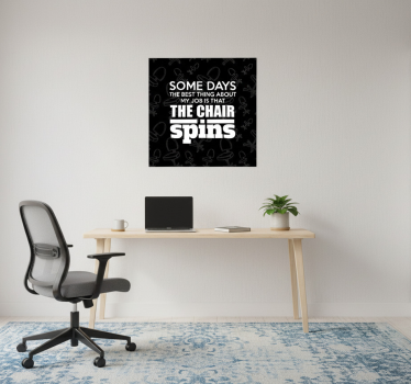 Funny job quote office poster - TenStickers