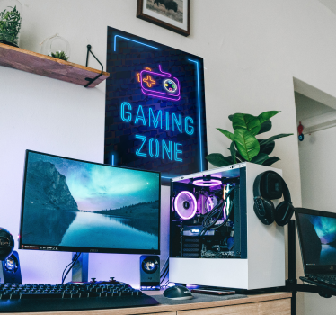 "gaming zone" video game poster - TenStickers