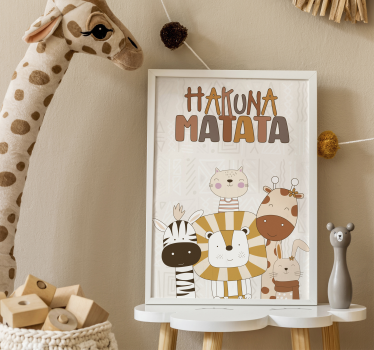 Hakuna matata design children's room poster - TenStickers