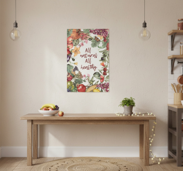 Kitchen poster all natural and healthy - TenStickers