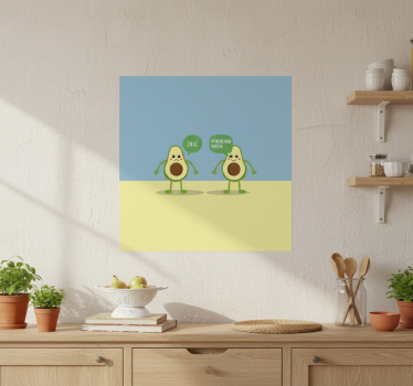 Kitchen poster avocado good fat quote - TenStickers