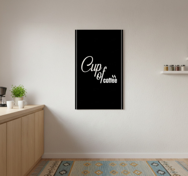 Kitchen poster cup of coffee minimalist style 4 - TenStickers