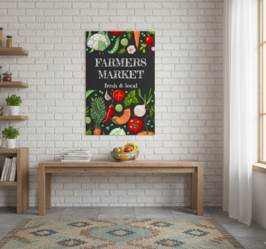 Kitchen poster fresh from the farmers market - TenStickers