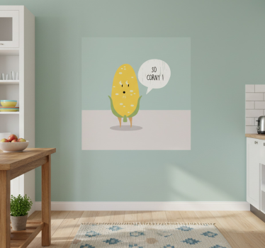 Kitchen poster funny pun so corny - TenStickers
