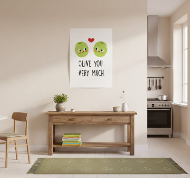 Kitchen poster funny quote about olives - TenStickers