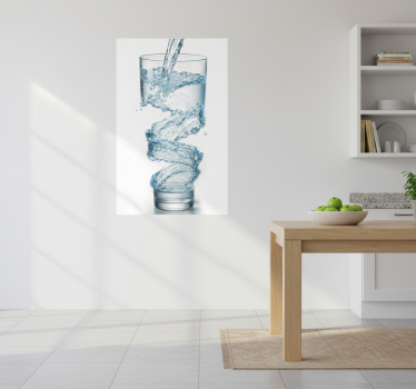 Kitchen poster glass of water - TenStickers